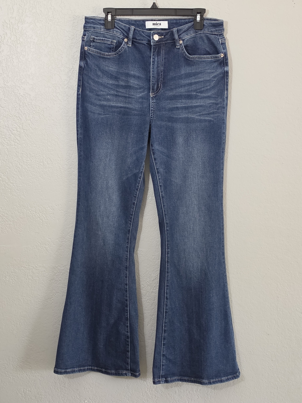 Mica High Rise Flare Jeans Dark Wash Stretch Denim